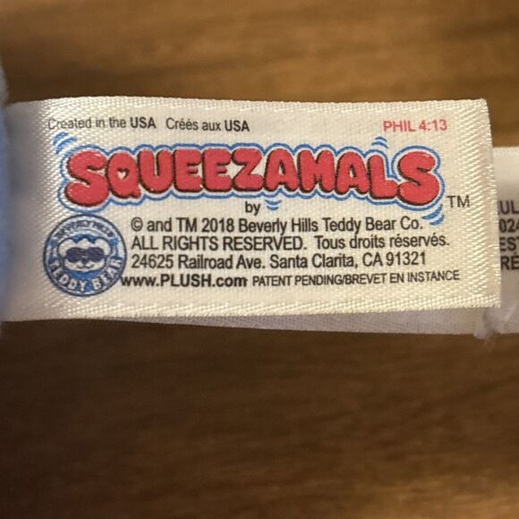 Squeezamals 2018 Series 2 Blue Unicorn Ball Plush Beverly Hills Teddy Bear Co. - Picture 5 of 8